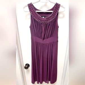 Forever Embroidered Collar Dress Size M in Purple